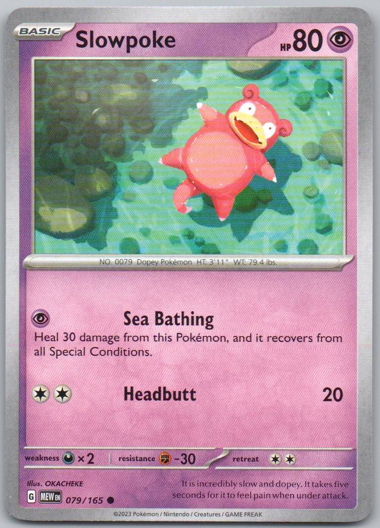 Slowpoke 079 Normal Psychic Card - 151