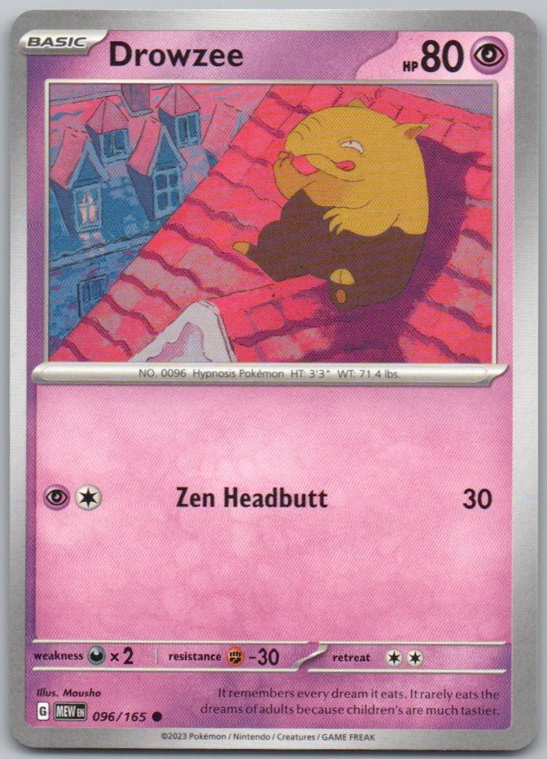 Drowzee 096 Normal Psychic Card - 151