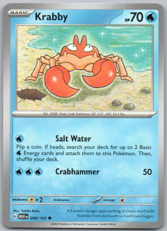 Krabby 098 Normal Water Card - 151