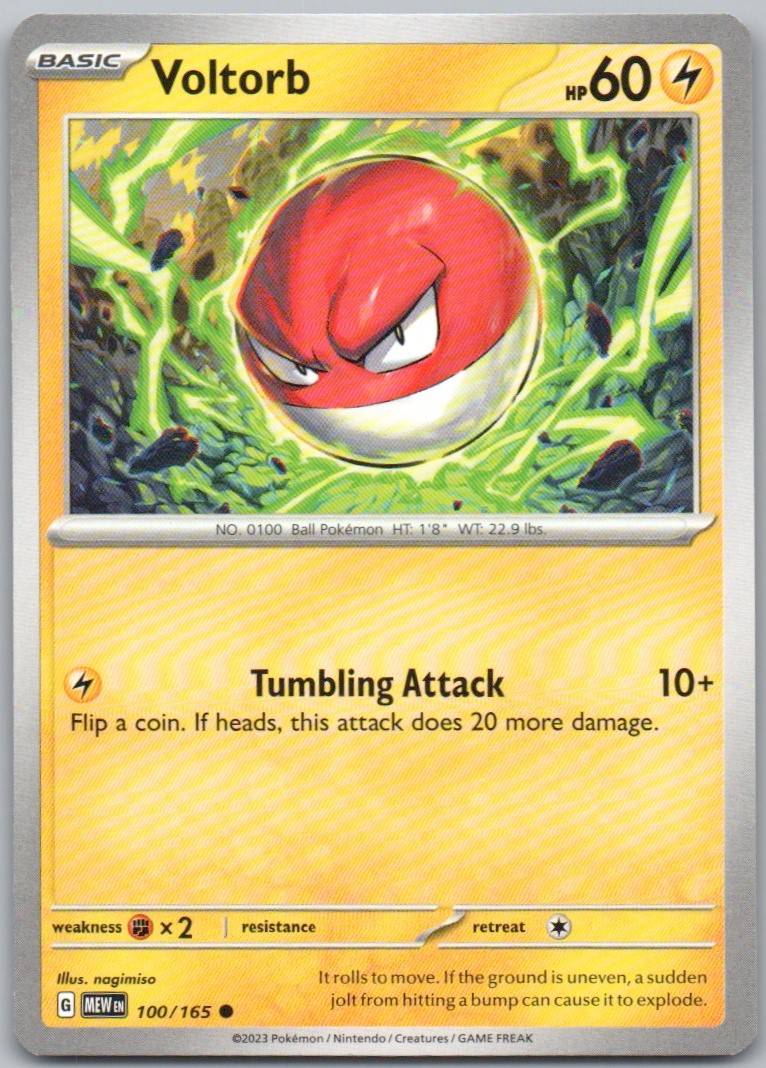 Voltorb 100 Normal Lightning Card - 151