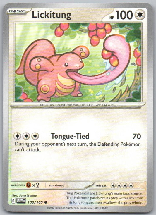 Lickitung 108 Normal Colorless Card - 151