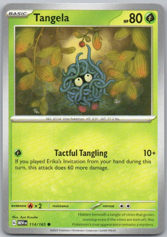 Tangela 114 Normal Grass Card - 151