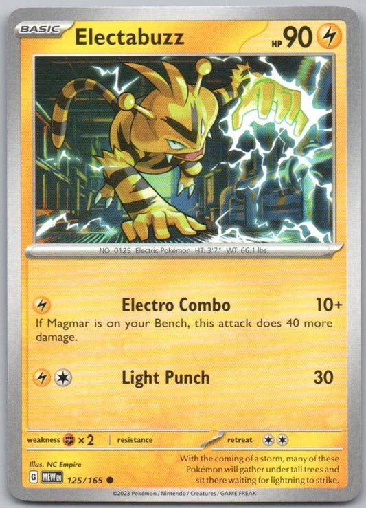 Electabuzz 125 Normal Psychic Card - 151