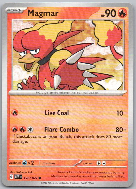 Magmar 126 Normal Fire Card - 151
