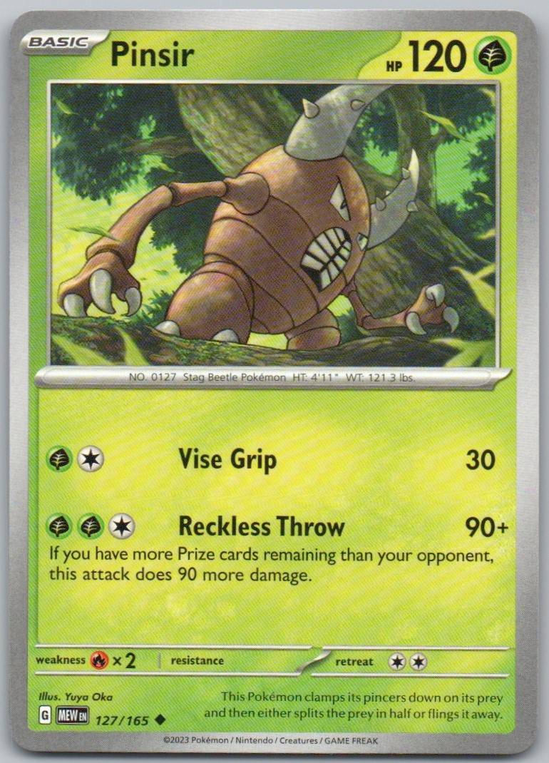 Pinsir 127 Normal Grass Card - 151