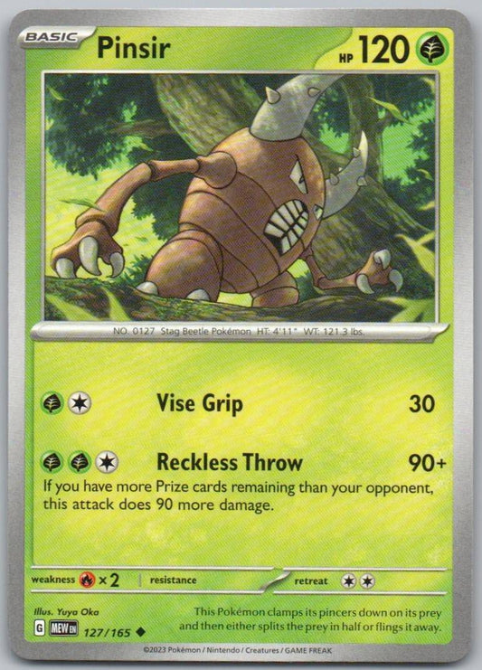 Pinsir 127 Normal Grass Card - 151