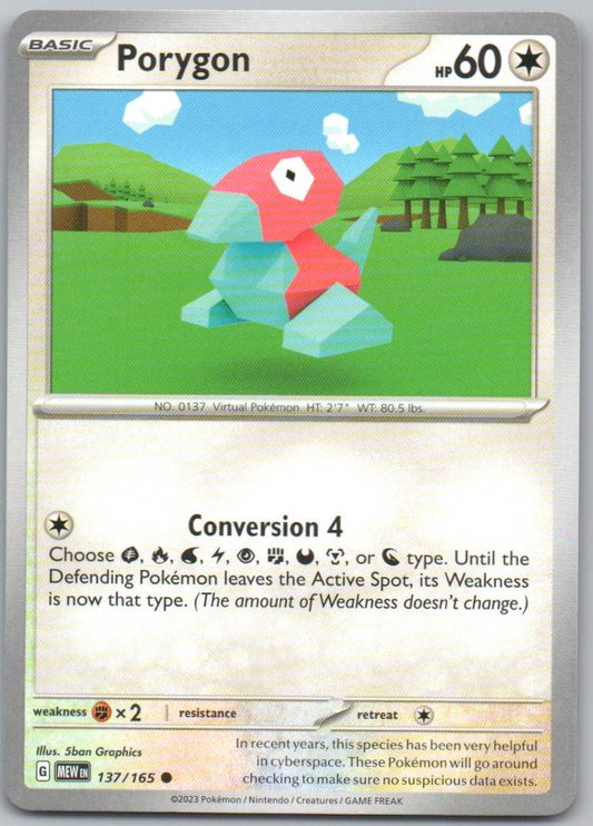 Porygon 137 Normal Colorless Card - 151