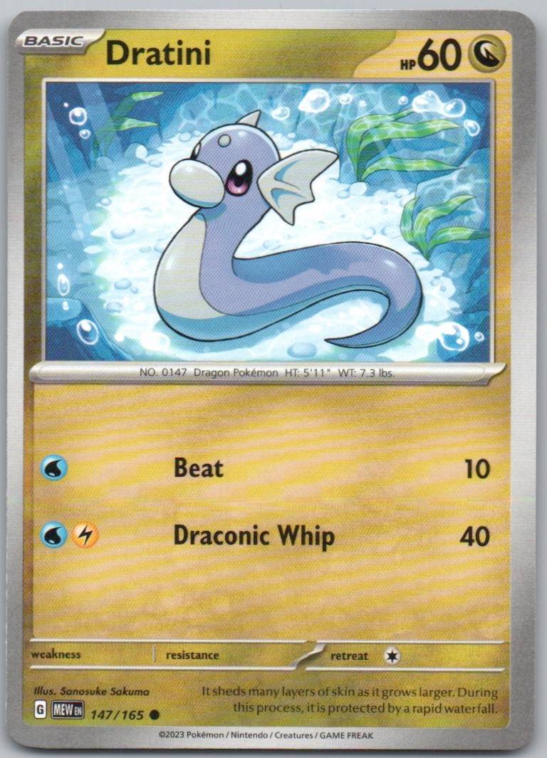 Dratini 147 Normal Dragon Card - 151