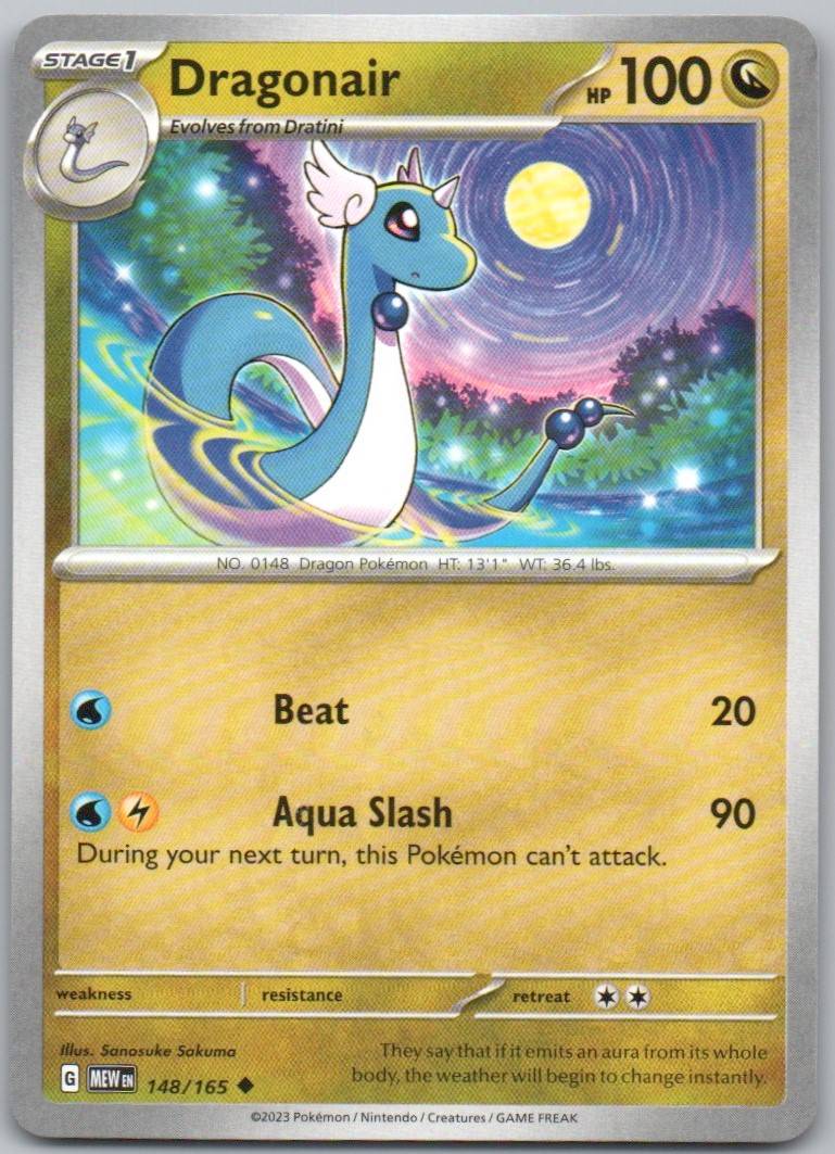Dragonair 148 Normal Dragon Card - 151