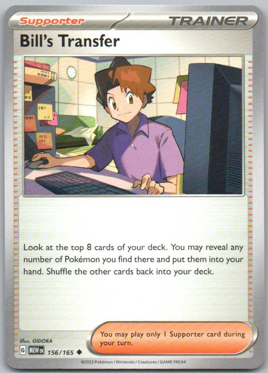 Bill's Transfer 156 Normal Trainer Card - 151