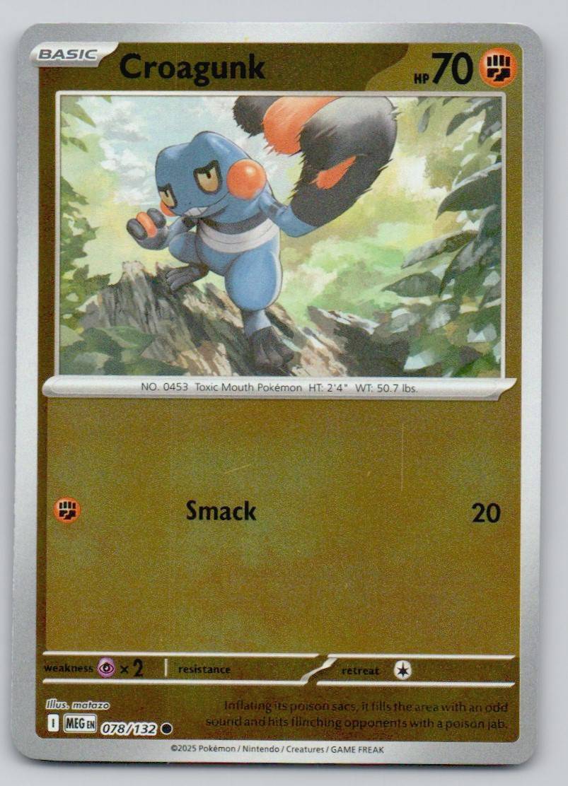 Croagunk 078 REV Card - Mega Evolution