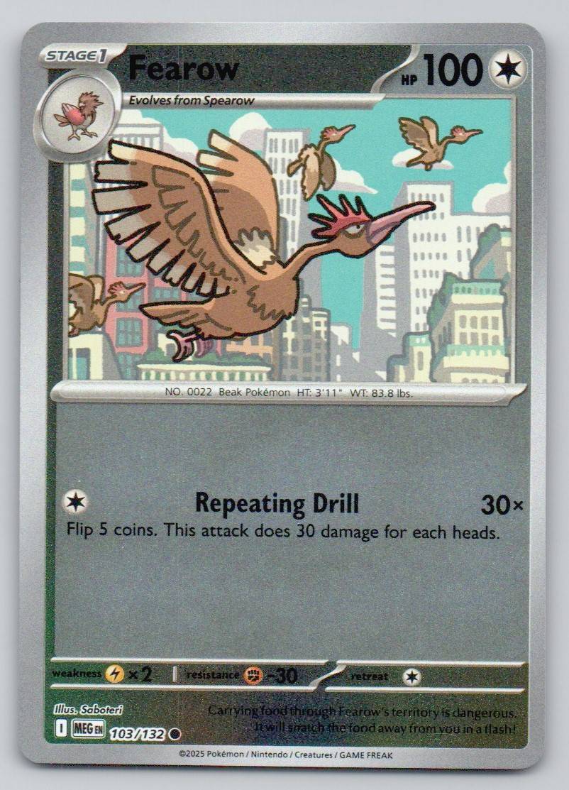Fearow 103 REV Card - Mega Evolution