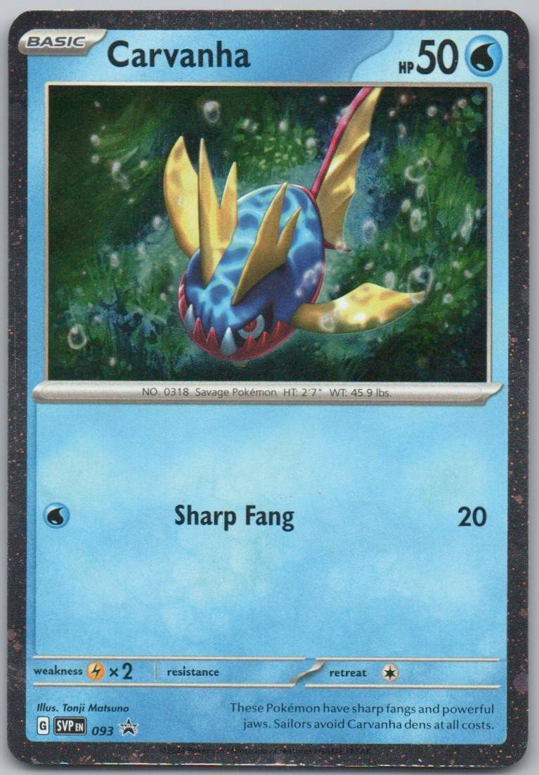 Carvanha 093 HOL Card - Scarlet & Violet Promo