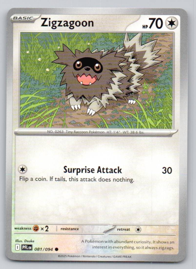Zigzagoon 081 NOR Card - Phantasmal Flames