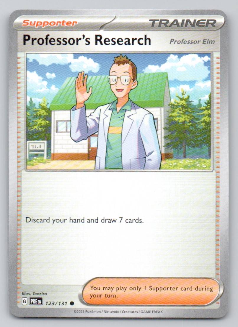 Professor's Research [Professor Elm] 123 NOR Card - Prismatic Evolutions