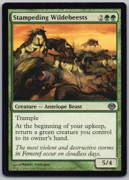 Stampeding Wildebeests 9 Normal Creature Card - Duel Decks: Garruk vs. Liliana