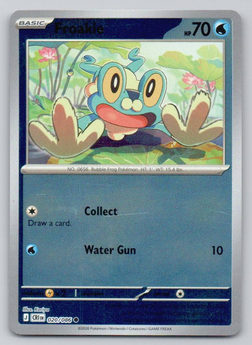 Froakie 020 REV Card - ME04: Chaos Rising