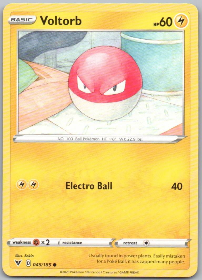 Voltorb 045 Normal Lightning Card - Vivid Voltage