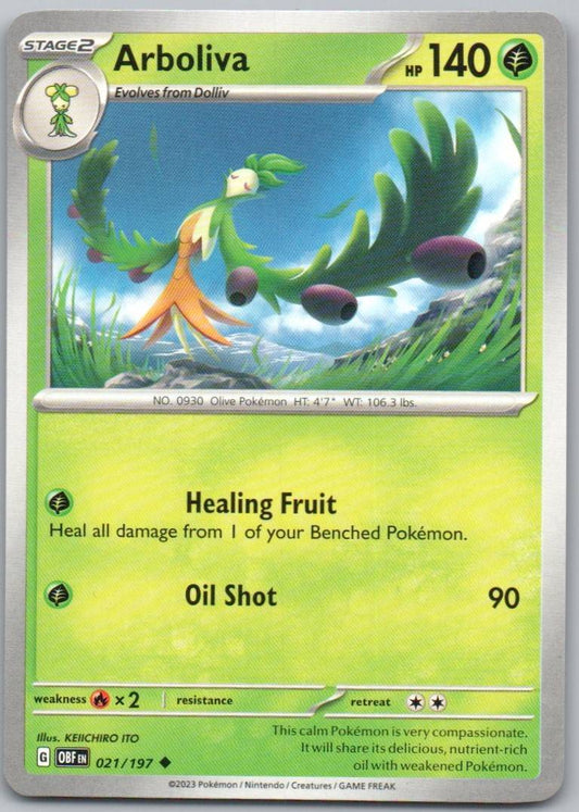 Arboliva 021 Normal Grass Card - Obsidian Flames