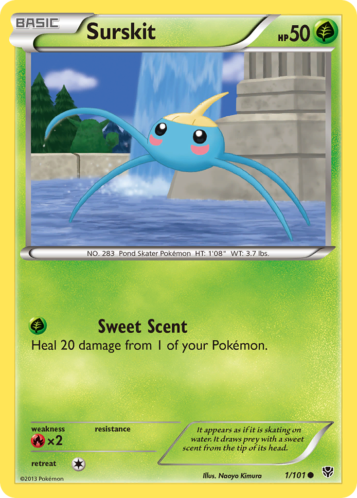Surskit 001 Normal Grass Card - Plasma Blast