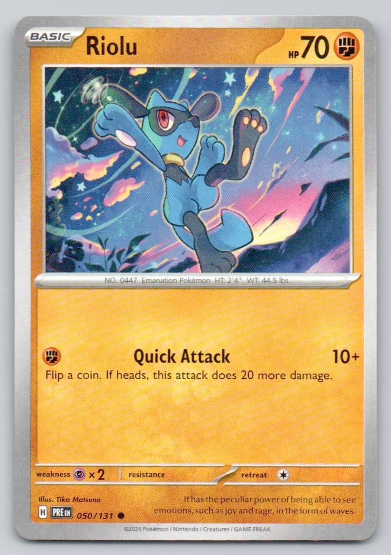 Riolu 050 NOR Card - Prismatic Evolutions