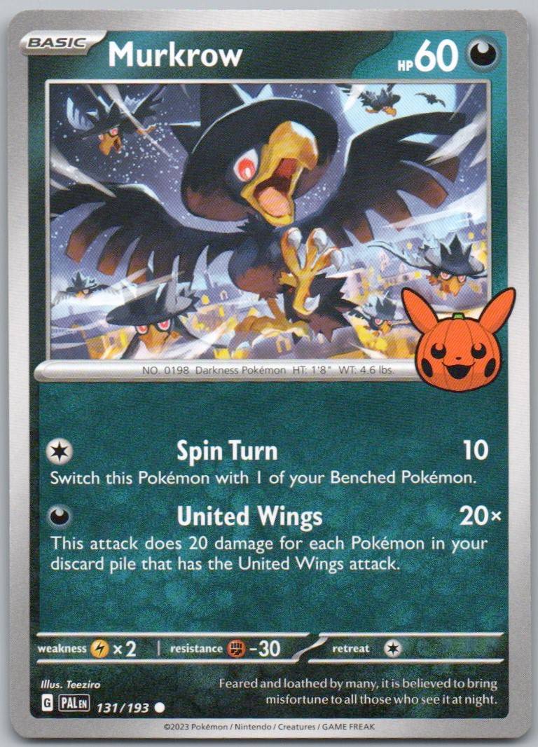 Murkrow 131 NOR Card - Trick or Trade BOOster 2023