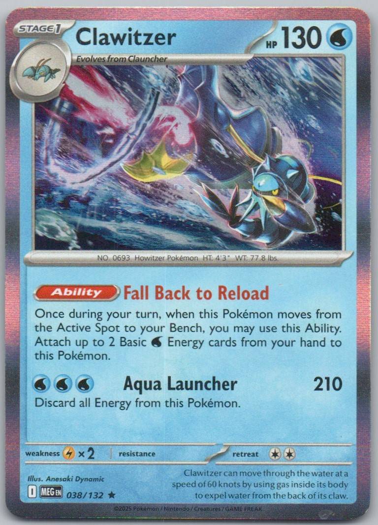 Clawitzer 038 NOR Card - Mega Evolution
