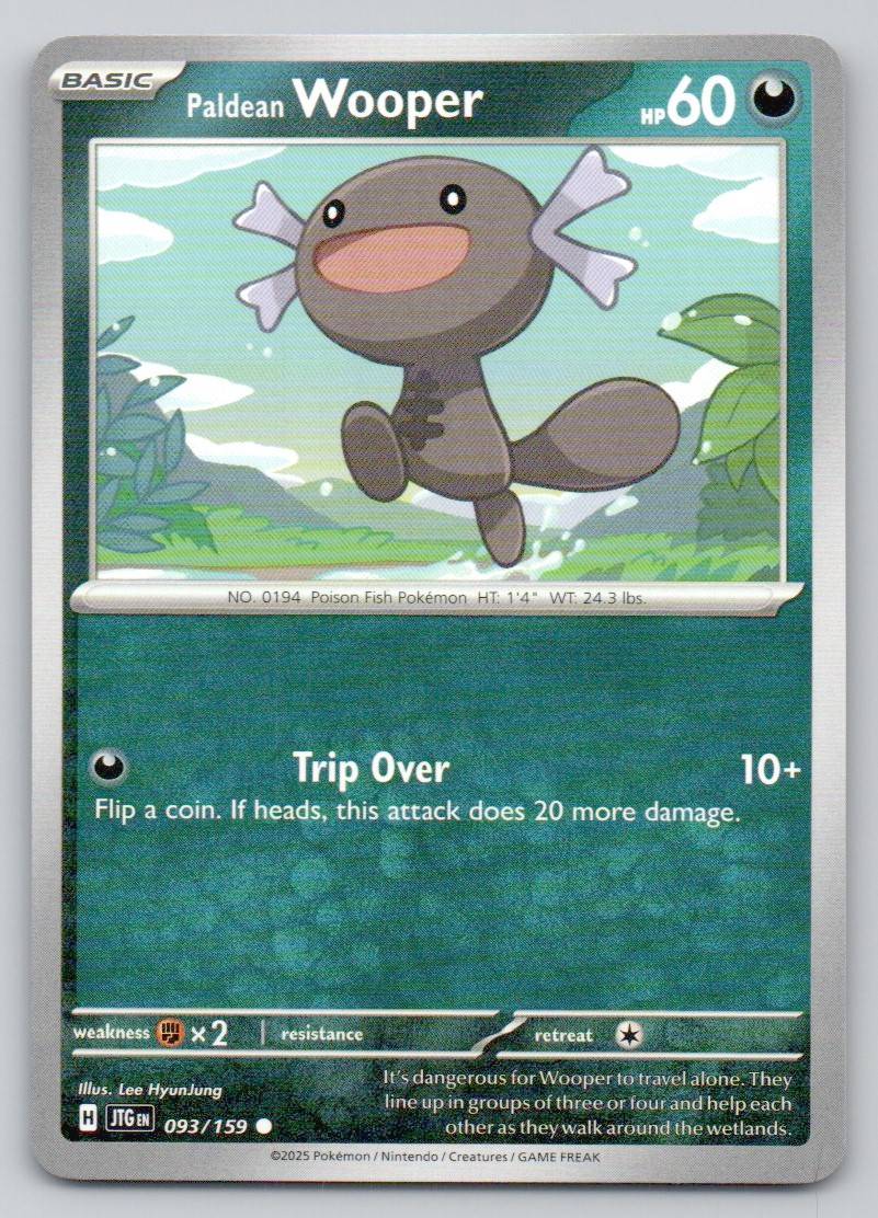 Paldean Wooper 093 NOR Card - Journey Together