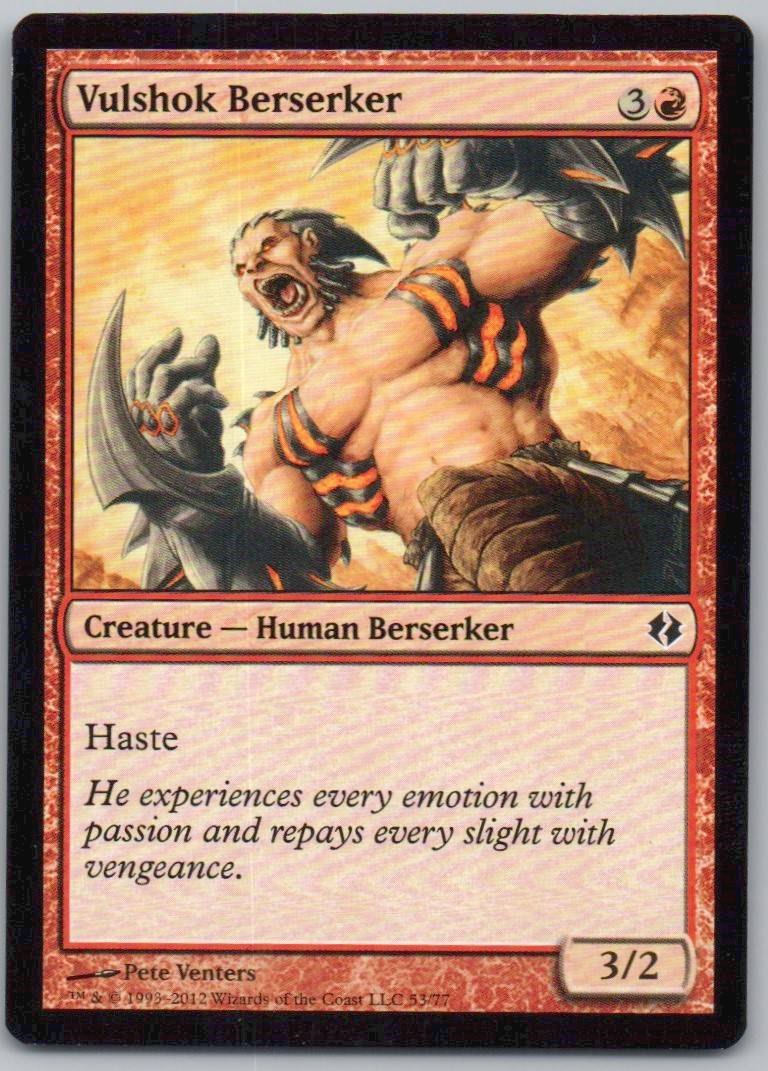 Vulshok Berserker 53 Normal Creature Card - Duel Decks: Venser vs. Koth