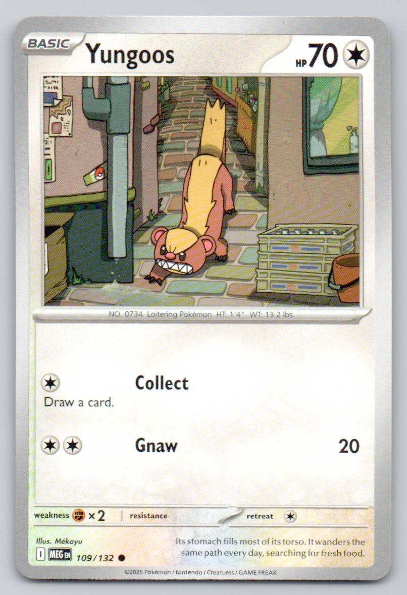 Yungoos 109 NOR Card - Mega Evolution
