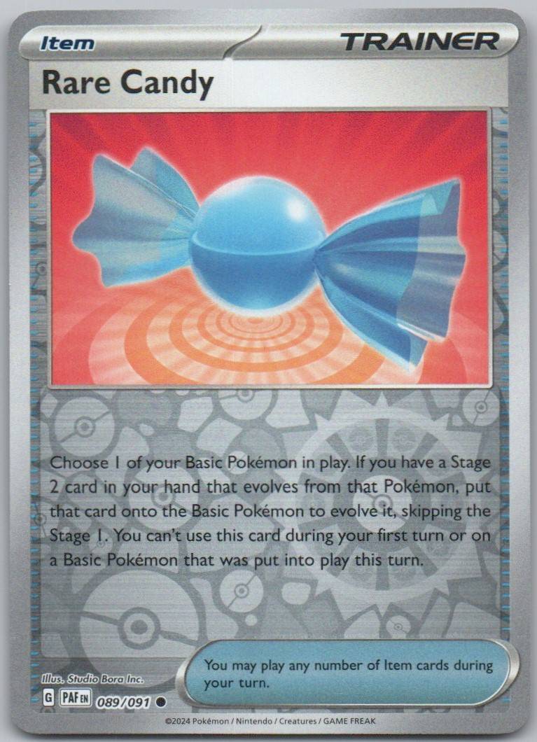Rare Candy 089 REV Card - Paldean Fates