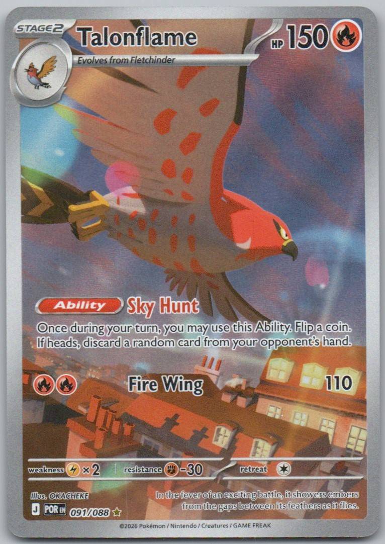 Talonflame 091 Holo Fire Card - Perfect Order