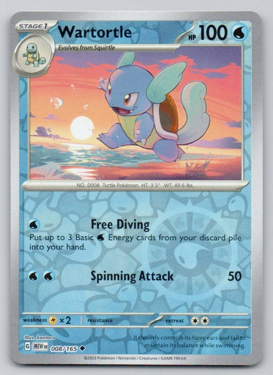 Wartortle 008 REV Card - 151