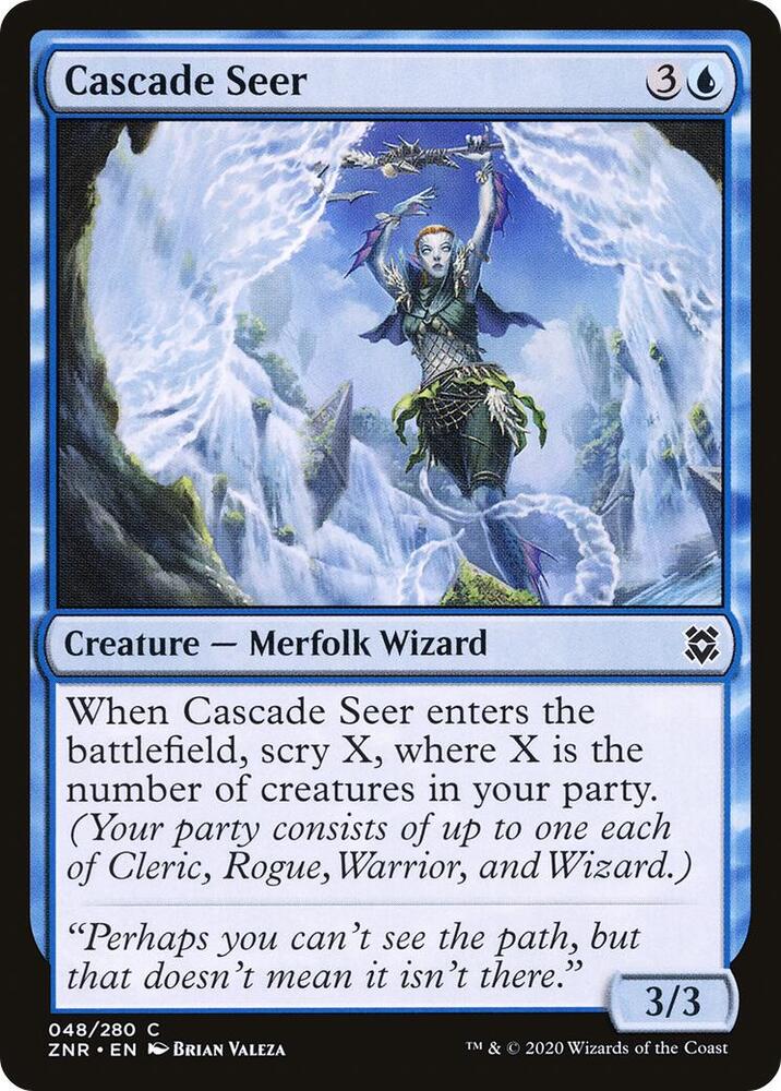Cascade Seer 48 Normal Creature Card - Zendikar Rising