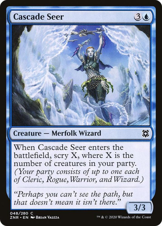 Cascade Seer 48 Normal Creature Card - Zendikar Rising