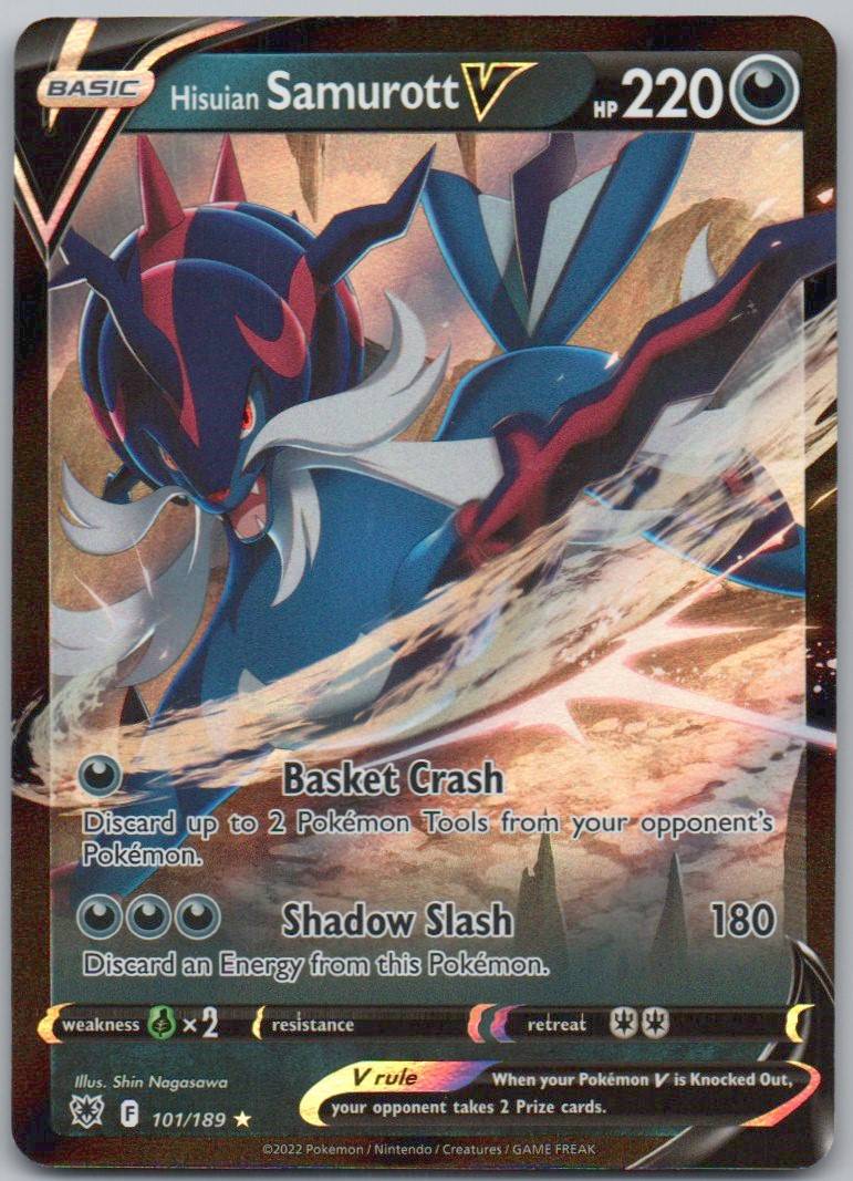 Hisuian Samurott V 101 Holo Darkness Card - Astral Radiance