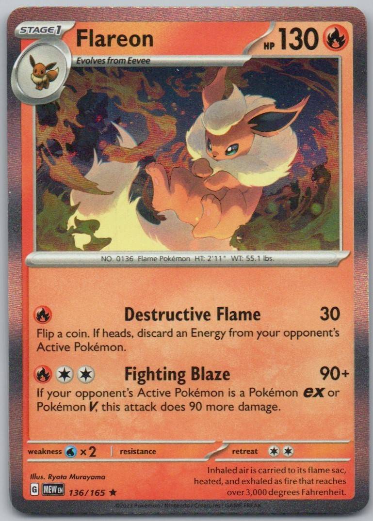 Flareon 136 NOR Card - 151
