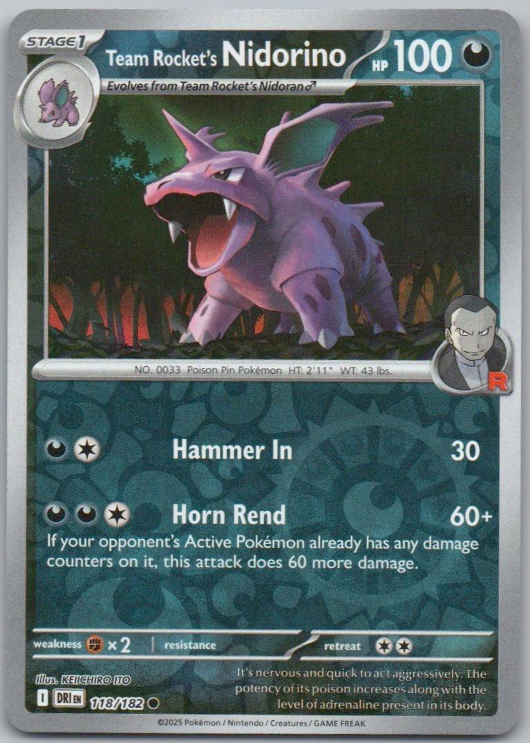 118 - Team Rocket's Nidorino
