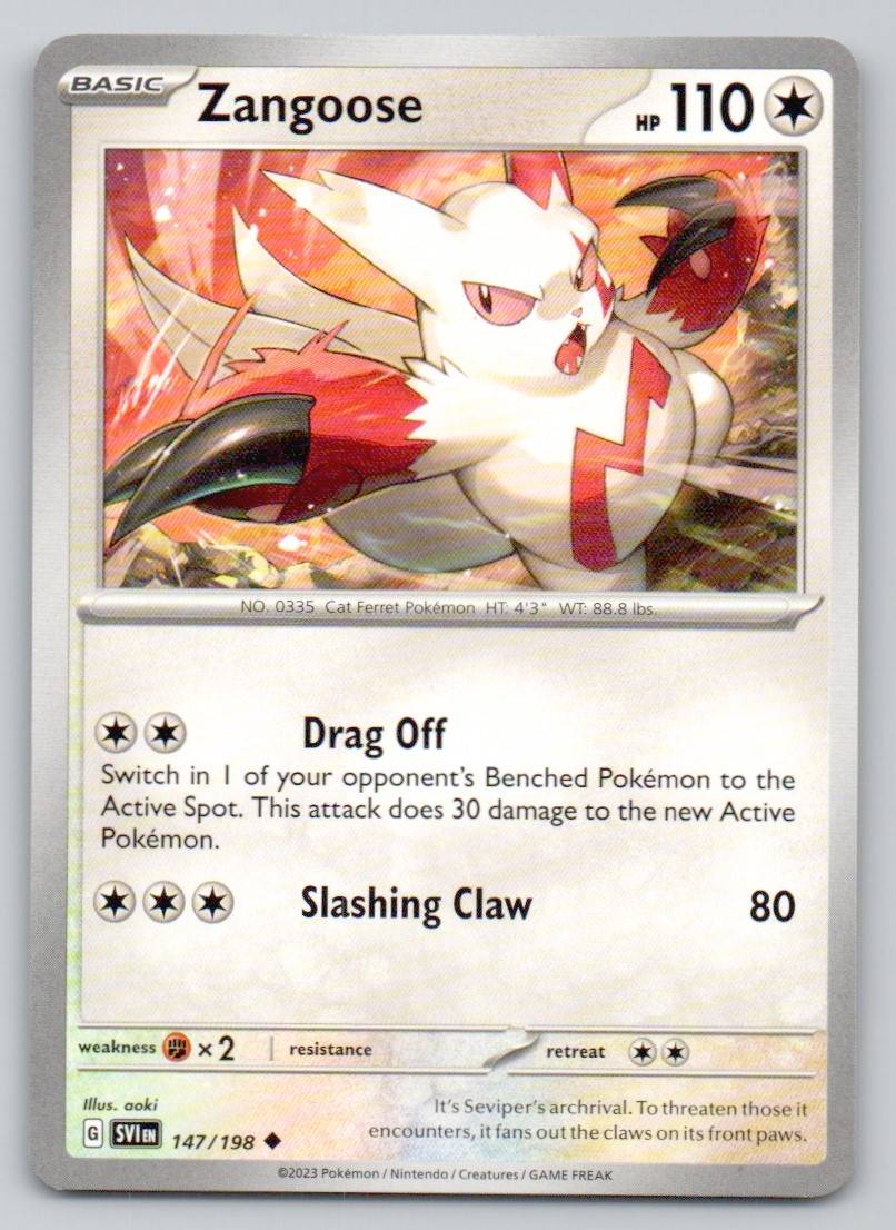 Zangoose 147 NOR Card - Scarlet & Violet