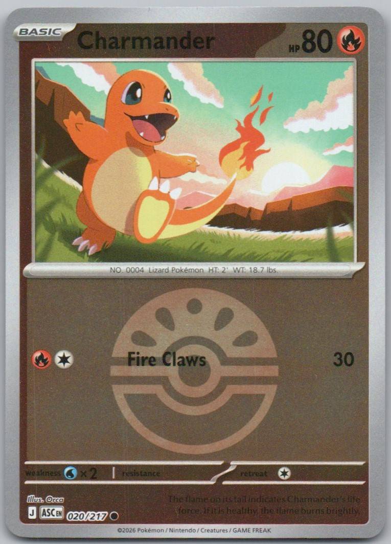 Charmander (Friend Ball) 020 HOL Card - Ascended Heroes