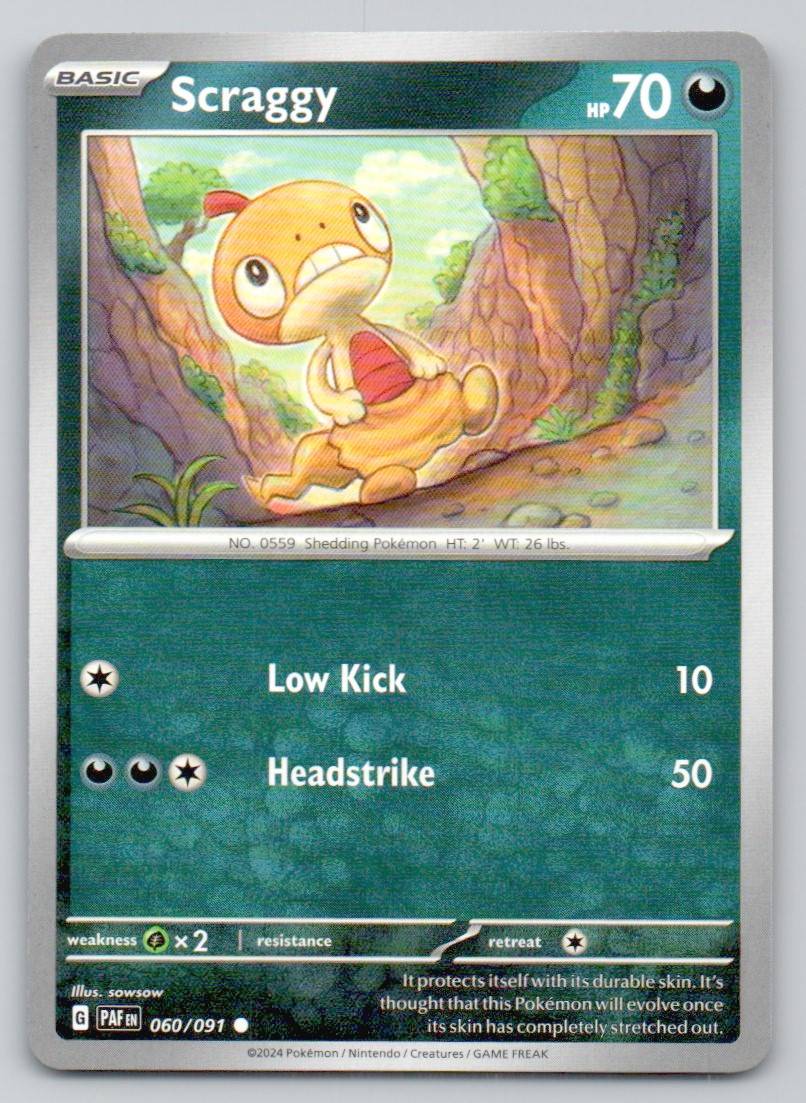 Scraggy 060 NOR Card - Paldean Fates