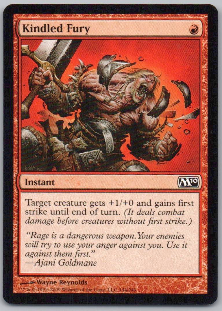 Kindled Fury 144 Normal Instant Card - Magic 2010