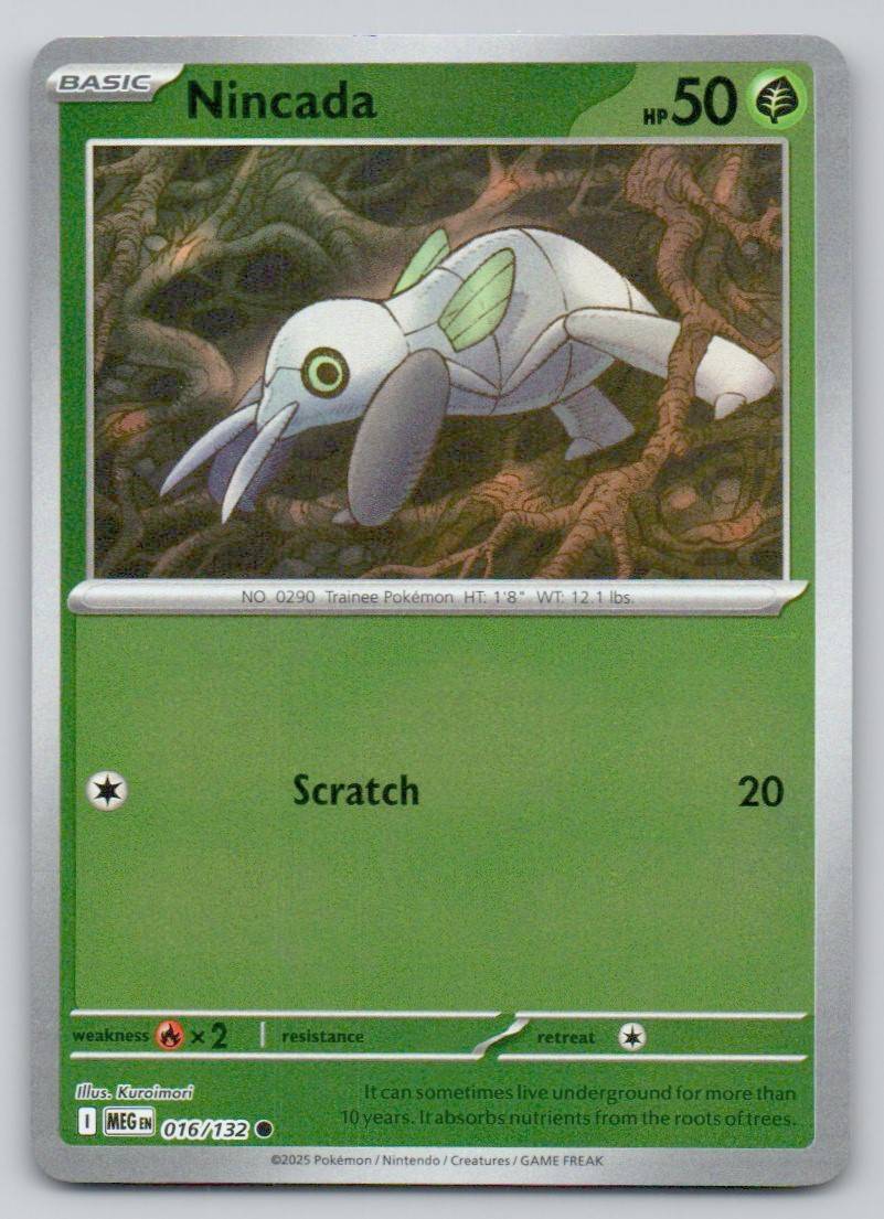 Nincada 016 REV Card - Mega Evolution