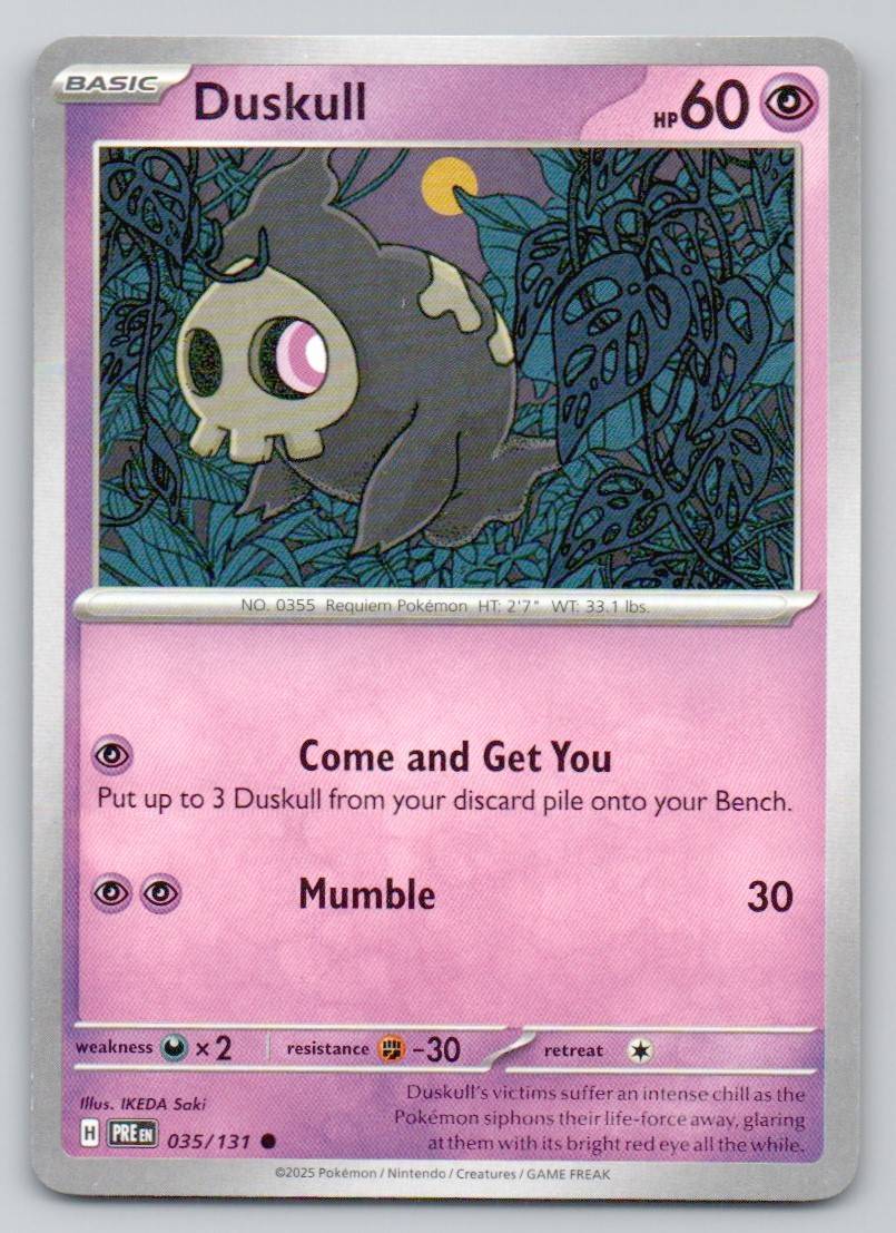 Duskull 035 NOR Card - Prismatic Evolutions