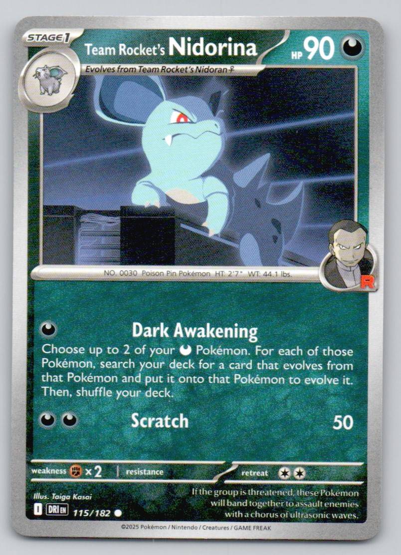 Team Rocket's Nidorina 115 NOR Card - Destined Rivals