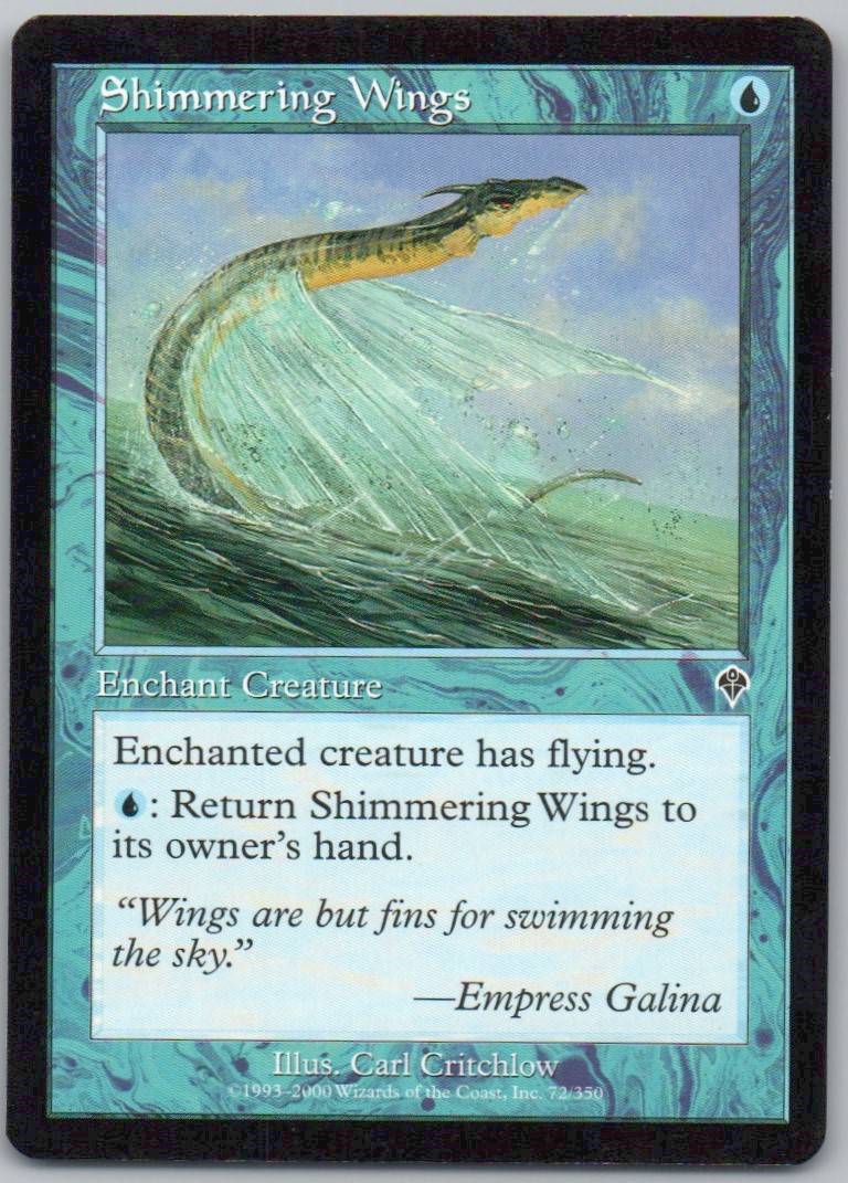 Shimmering Wings 72 Normal Enchantment Card - Invasion