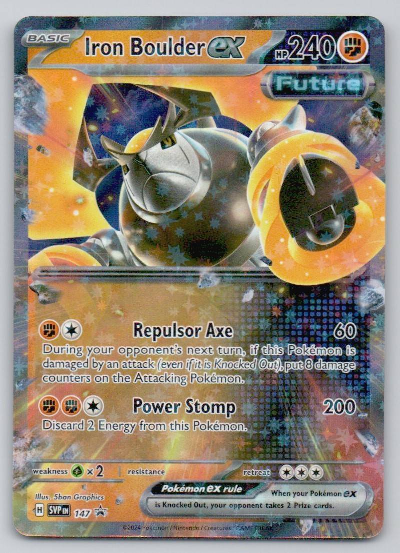 Iron Boulder ex 147 HOL Card - Scarlet & Violet Promo