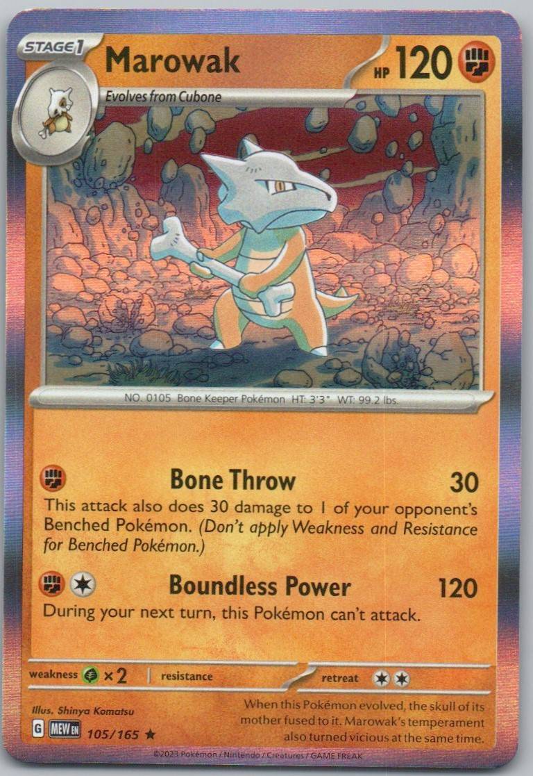 Marowak 105 NOR Card - 151
