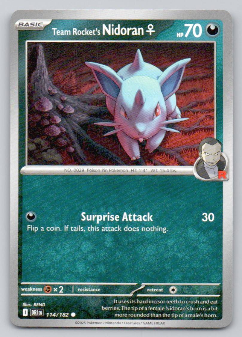 Team Rocket's NidoranF 114 NOR Card - Destined Rivals