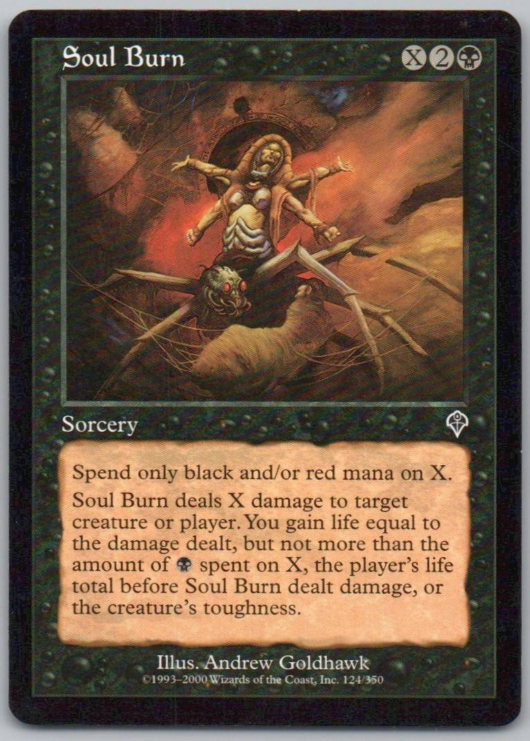 Soul Burn 124 Normal Sorcery Card - Invasion
